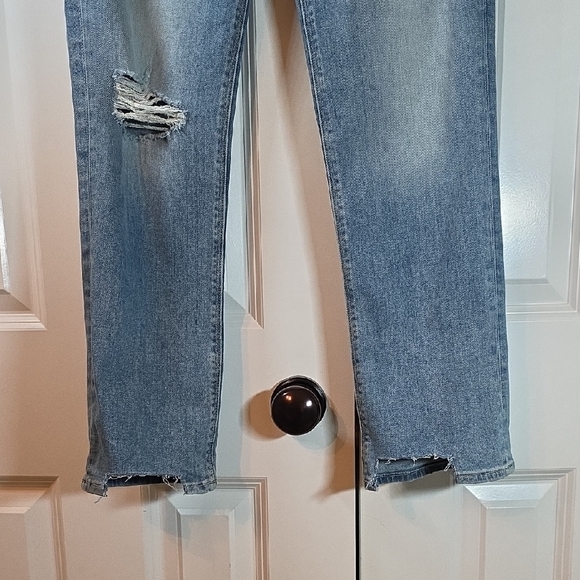 Hudson Jeans Light Blue Distressed Straight Leg Jeans - Picture 3 of 6